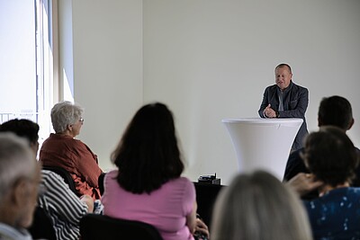 Vorstandsvorsitzender Steffen Krollmann bei seiner Begrüßungsrede.